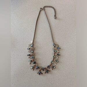 Antique blue glass necklace